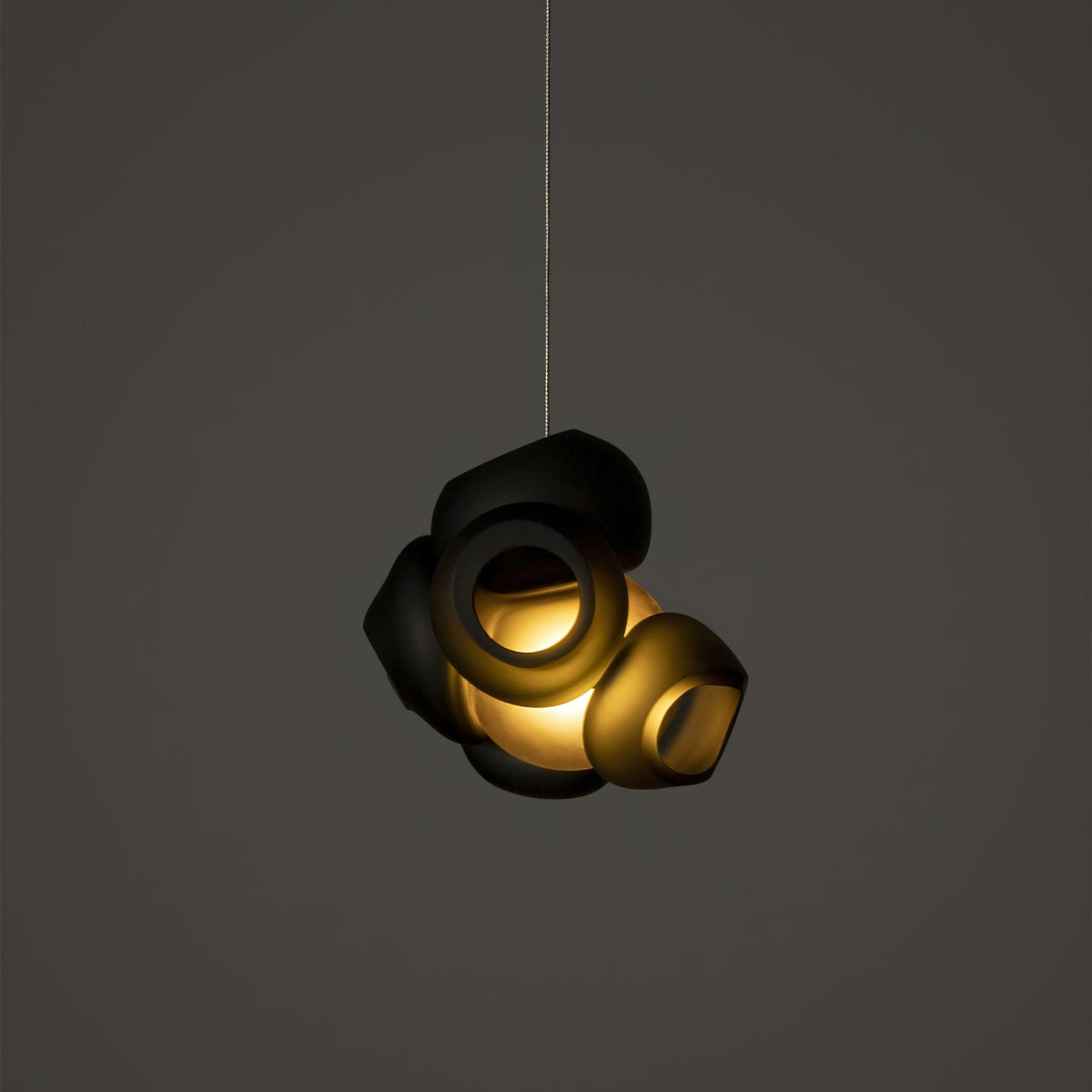 Ursa lámpara colgante Bubbles Cluster con globos de vidrio
