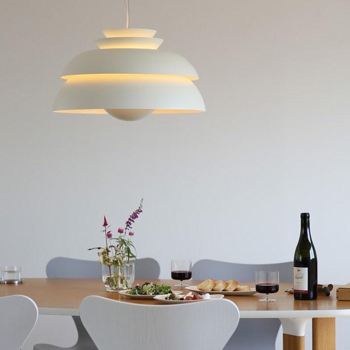 Novenu lámpara colgante blanca de estilo escandinavo
