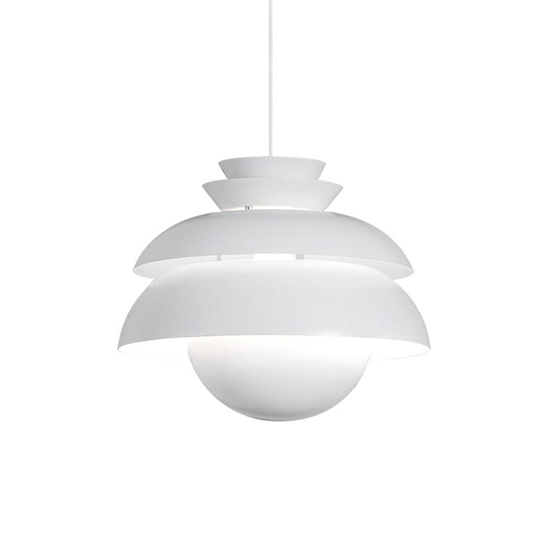 Novenu lámpara colgante blanca de estilo escandinavo