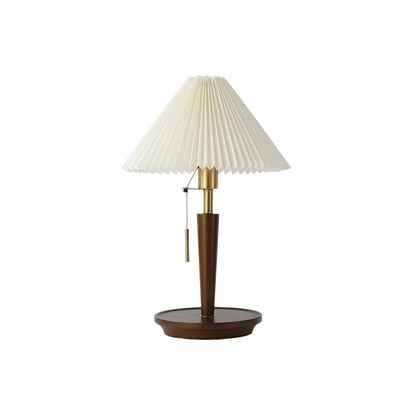 Novace lámpara de mesa de tejido y madera