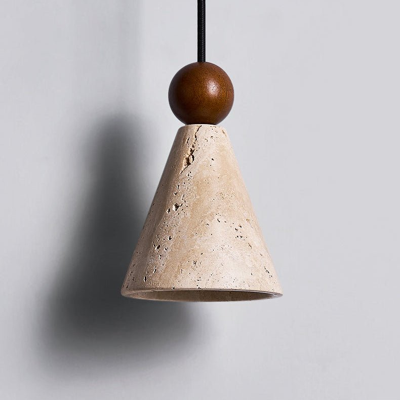 Verholt aplique de pared con bola de madera y acabado en nogal
