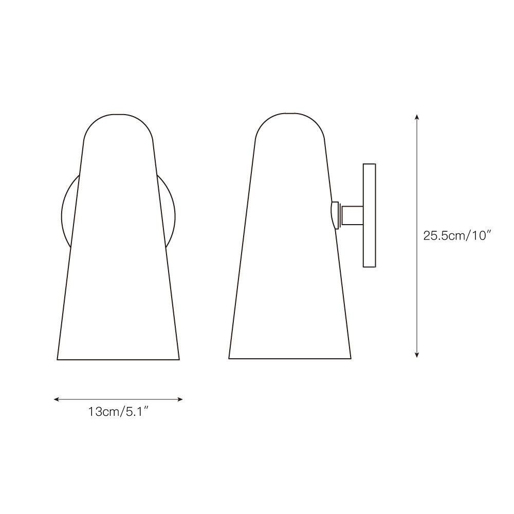 Yoke aplique de pared de vidrio