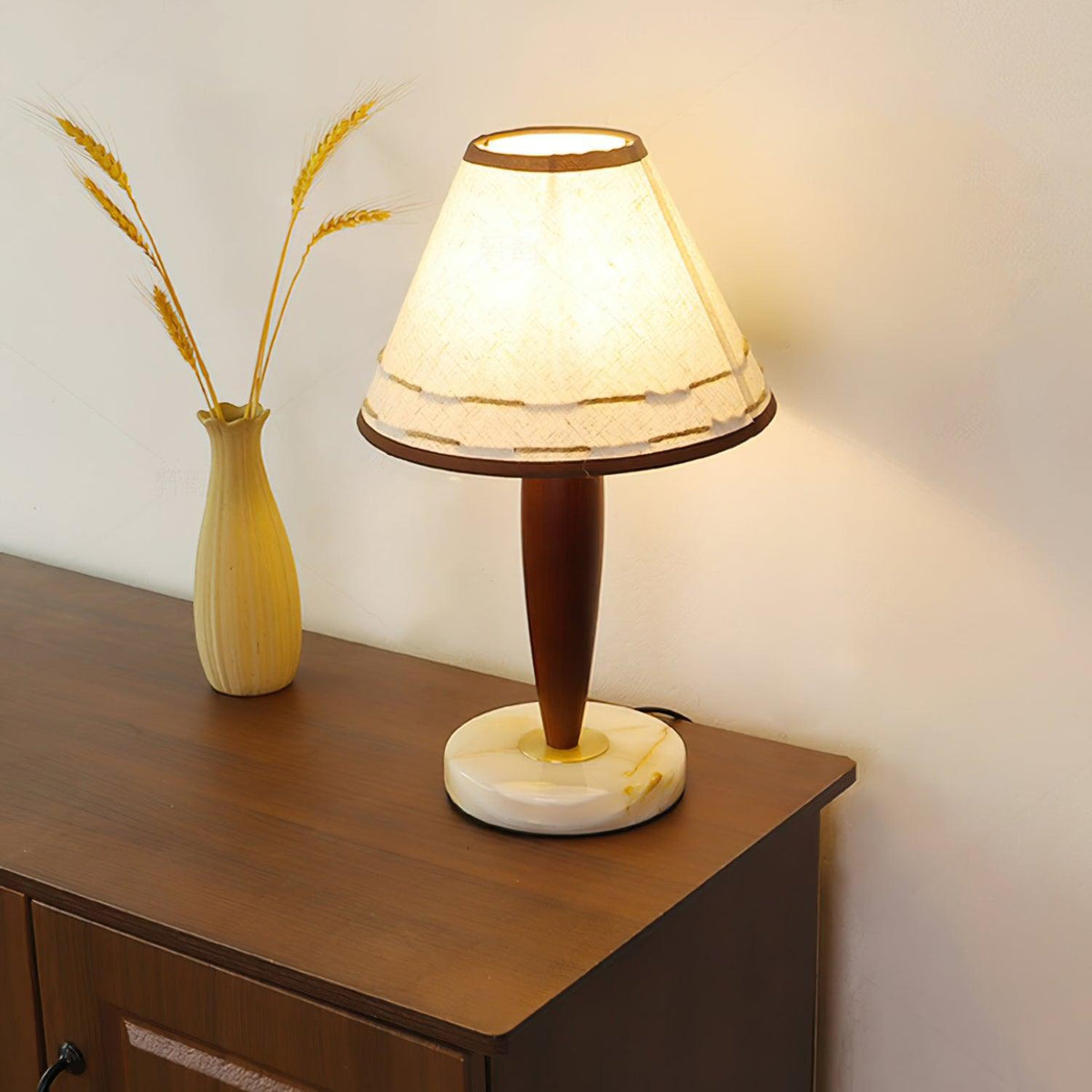 Taylor lámpara de mesa vintage de tejido