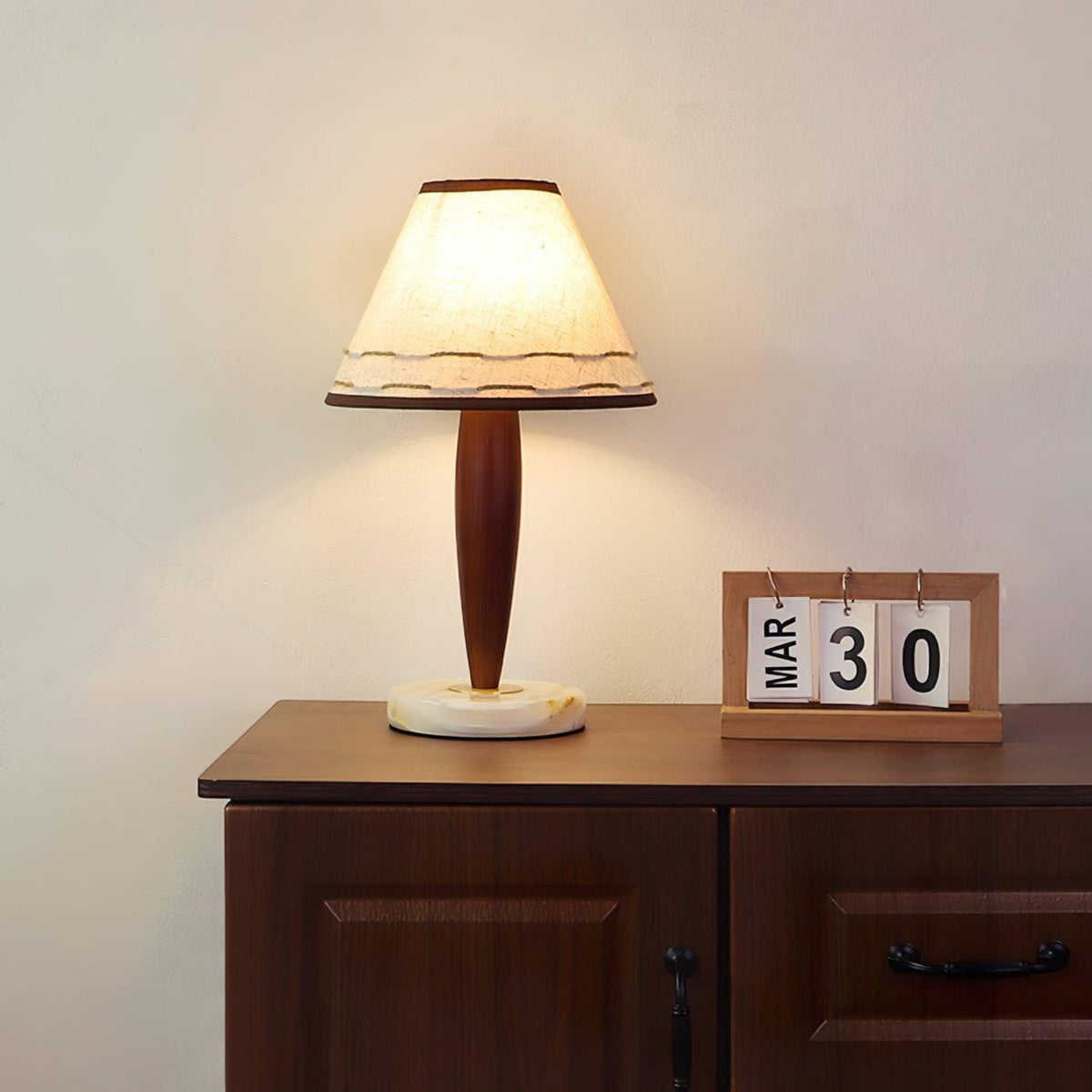 Taylor lámpara de mesa vintage de tejido