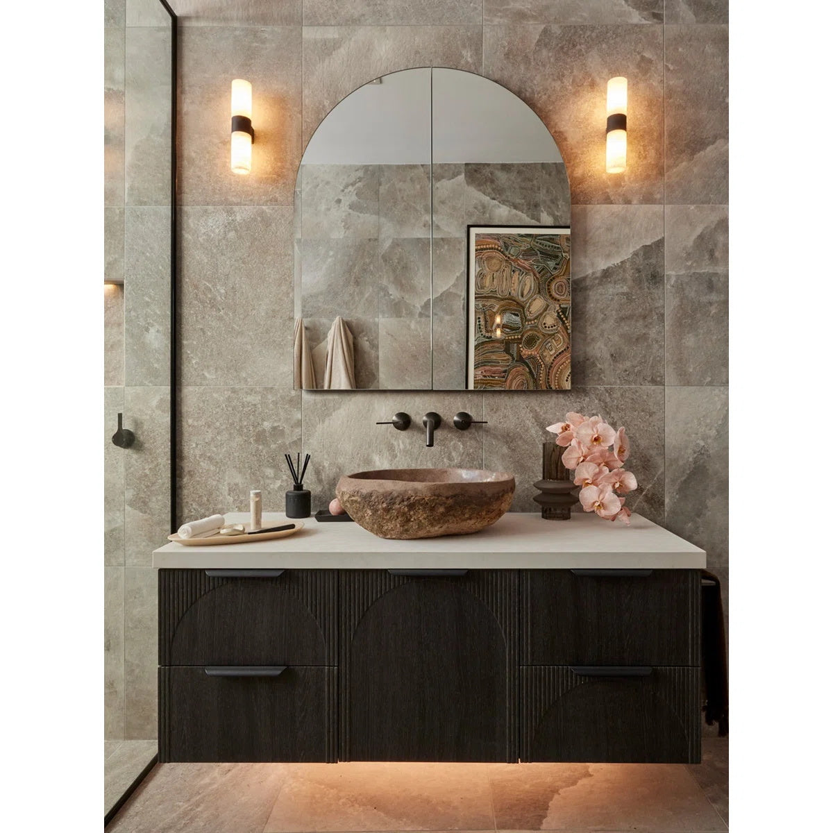 Alight aplique de pared alabastro