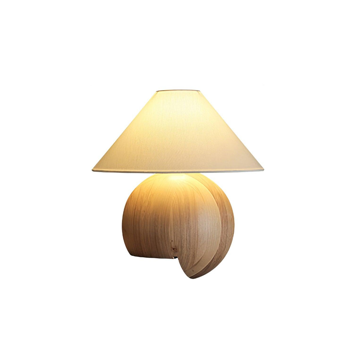 Halise lámpara de mesa de madera orgánica