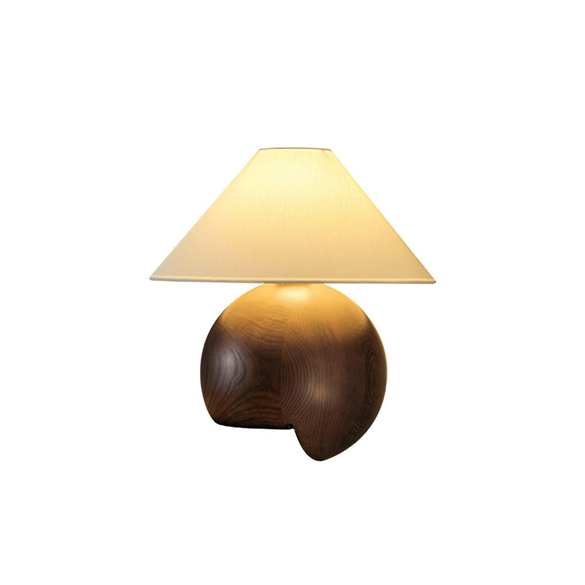 Halise lámpara de mesa de madera orgánica