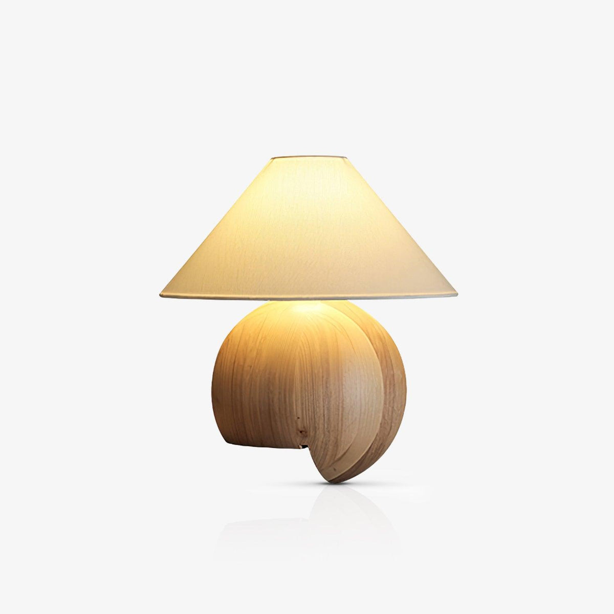 Halise lámpara de mesa de madera orgánica