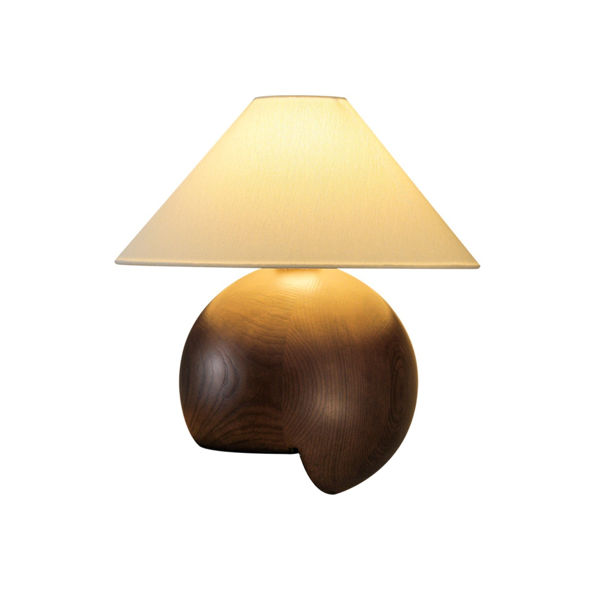 Halise lámpara de mesa de madera orgánica