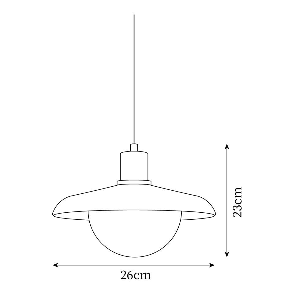 Norrin lámpara colgante cúpula