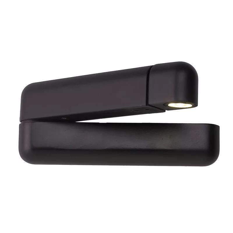 Soreora aplique de pared negro LED regulable con puerto USB