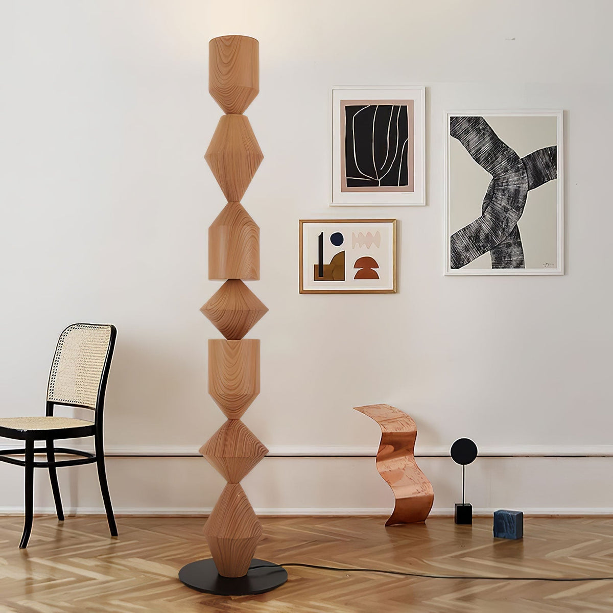 Drisen lámpara de pie minimalista de madera
