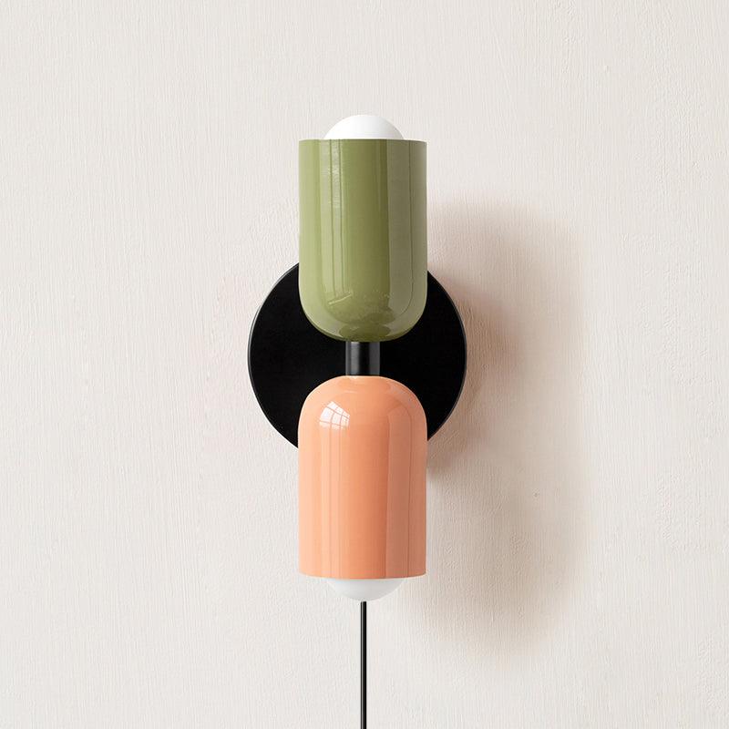 Teriielle aplique de pared verde negro minimalista enchufe enchufable