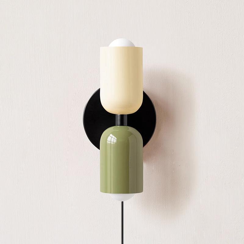 Teriielle aplique de pared verde negro minimalista enchufe enchufable