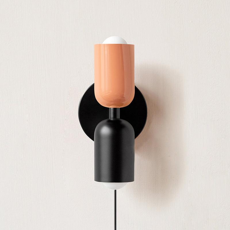 Teriielle aplique de pared verde negro minimalista enchufe enchufable