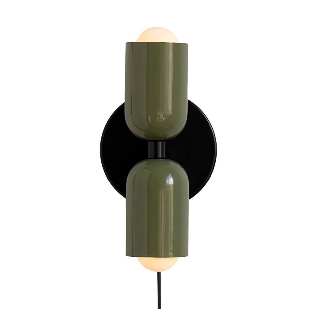 Teriielle aplique de pared verde negro minimalista enchufe enchufable