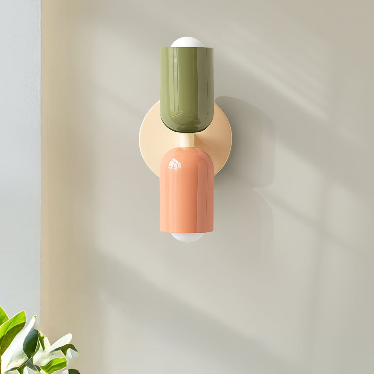 Teriielle aplique de pared verde negro minimalista enchufe enchufable