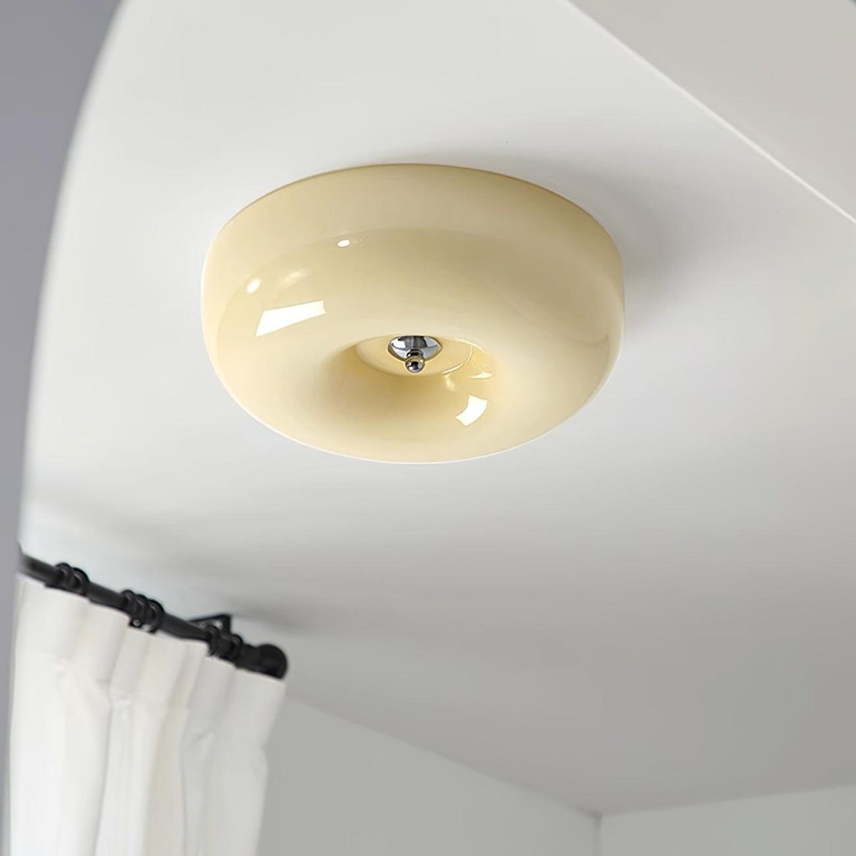 Cam lámpara de techo moderna minimalista de vidrio con diseño en espiral