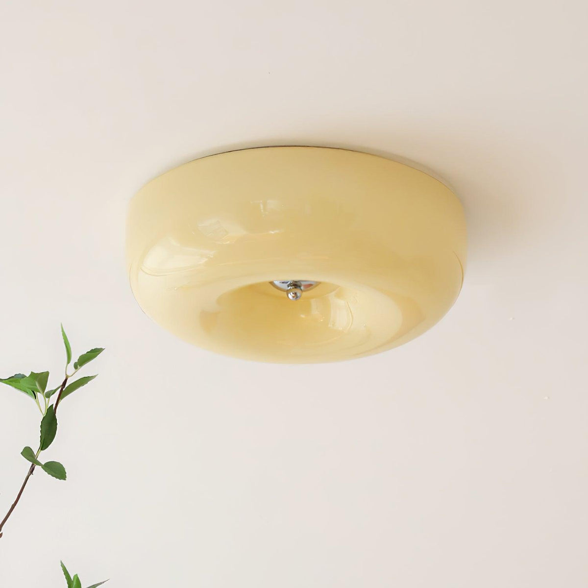 Velisiel lámpara de araña Cream Pudding con vidrio soplado