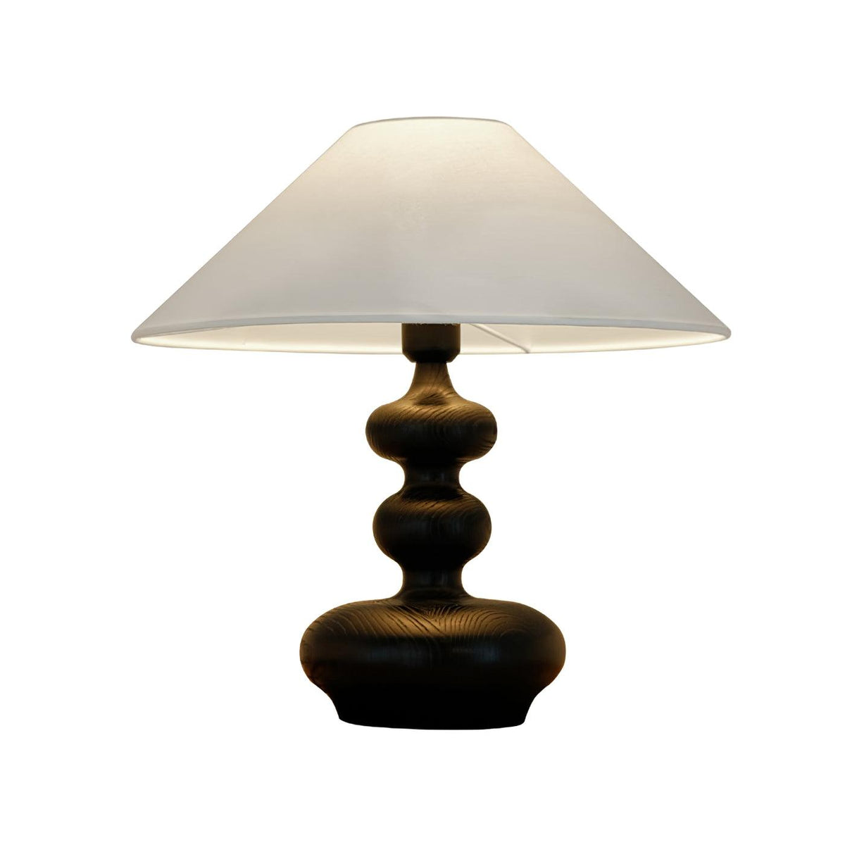 Vominex lámpara de mesa de madera y tejido vintage