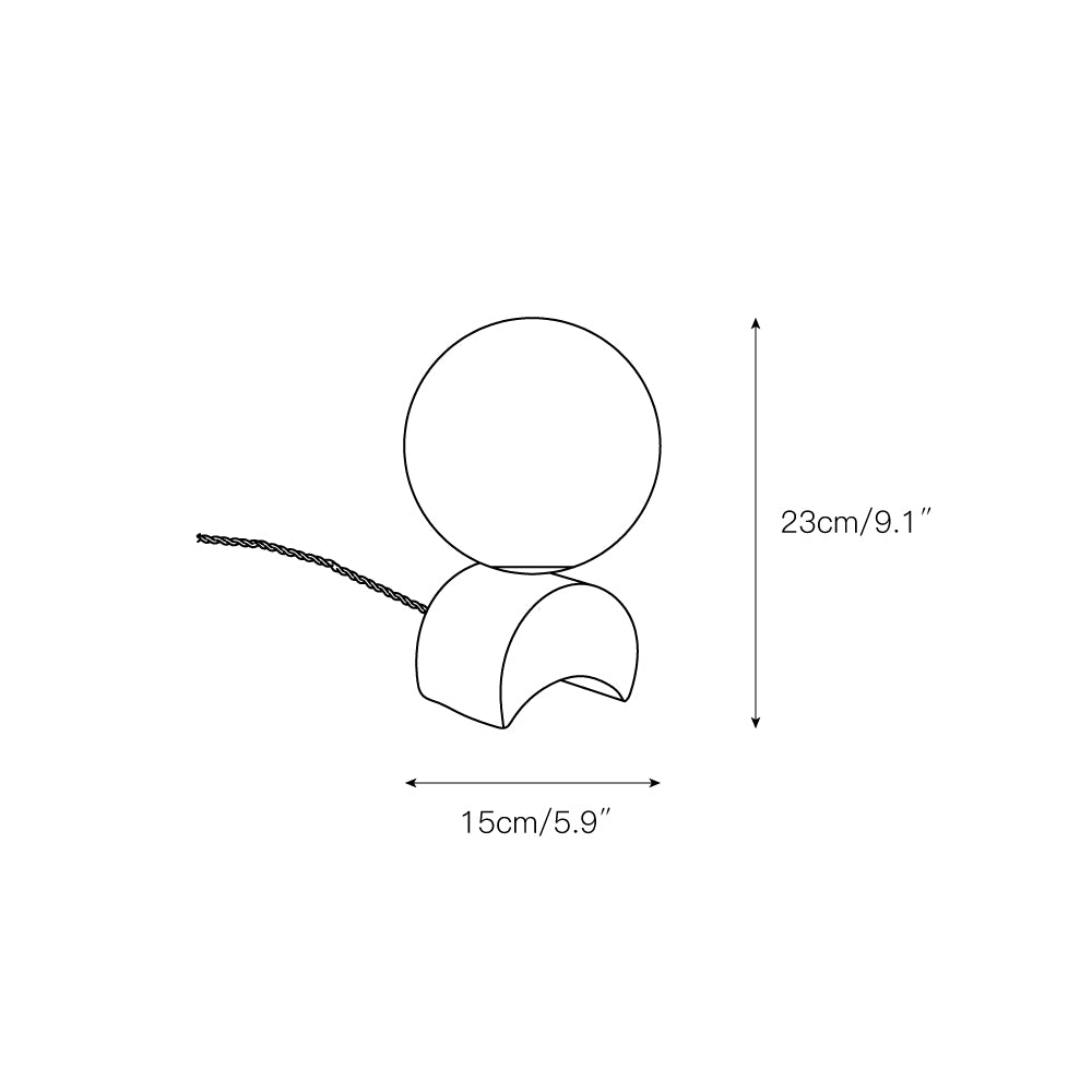 Crescent lámpara de mesa de mármol