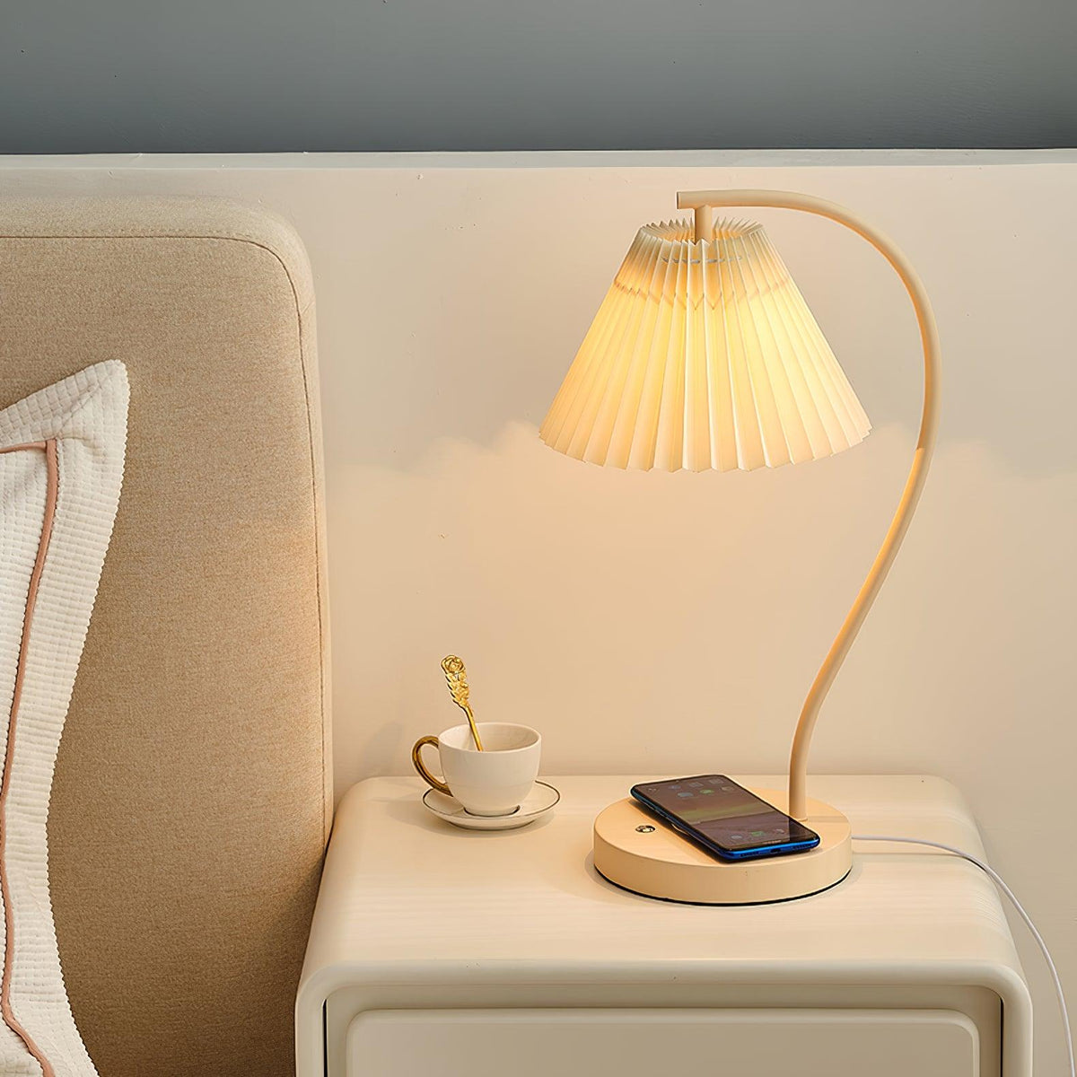 Evlaeus lámpara de mesa minimalista de madera para escritorio