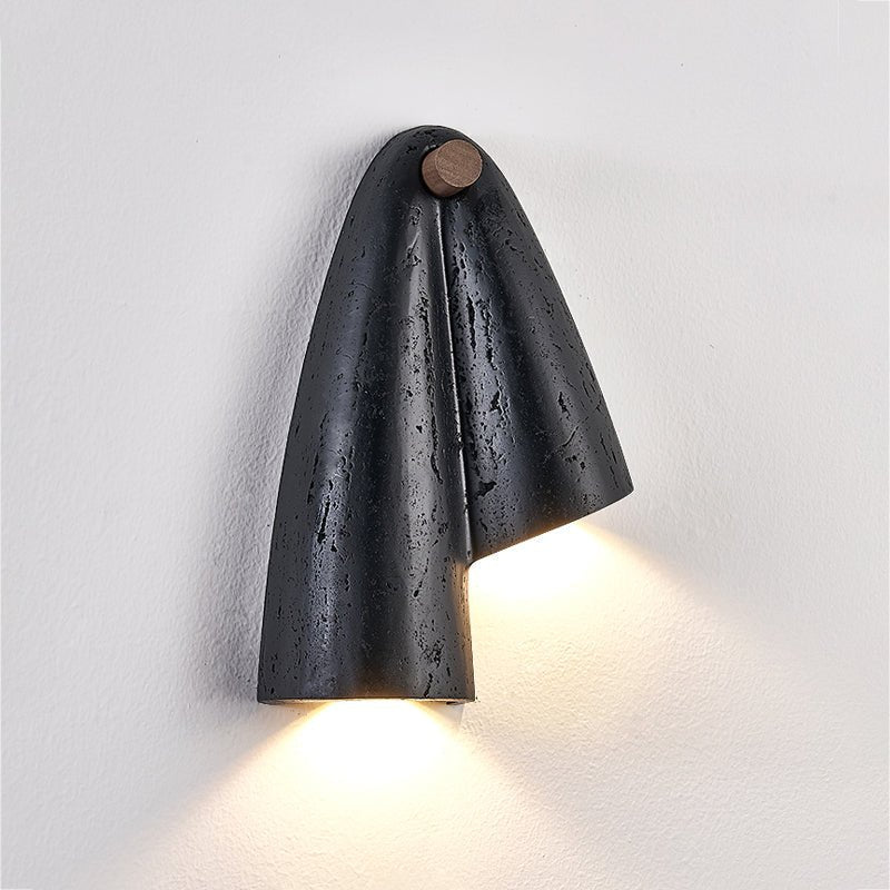 Kora aplique de pared moderno negro travertino