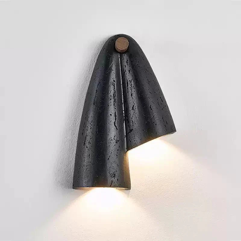 Kora aplique de pared moderno negro travertino