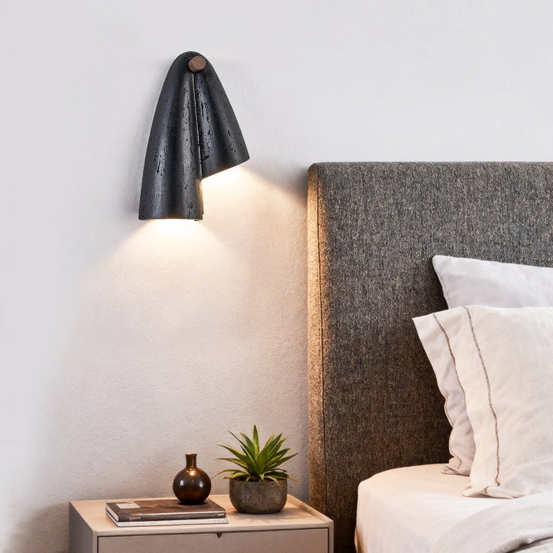 Kora aplique de pared moderno negro travertino