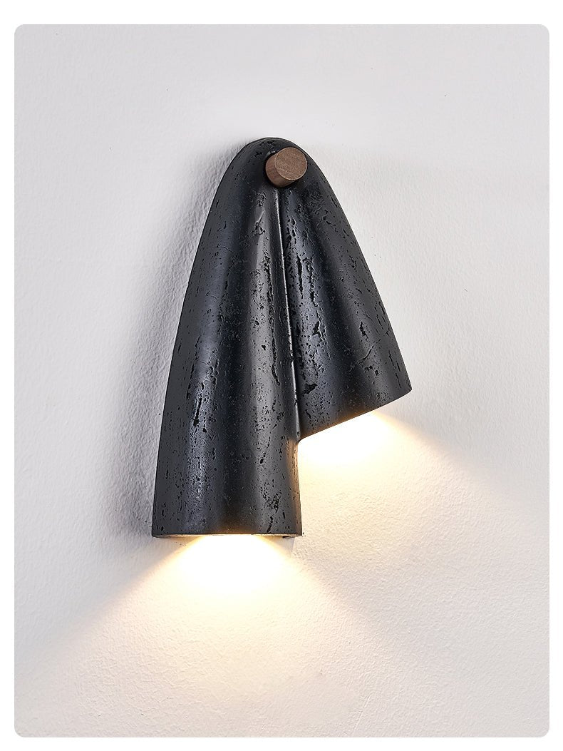 Kora aplique de pared moderno negro travertino