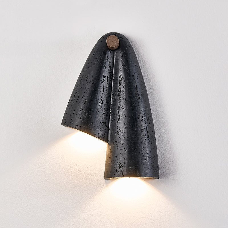 Kora aplique de pared moderno negro travertino
