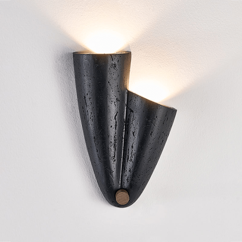 Kora aplique de pared moderno negro travertino