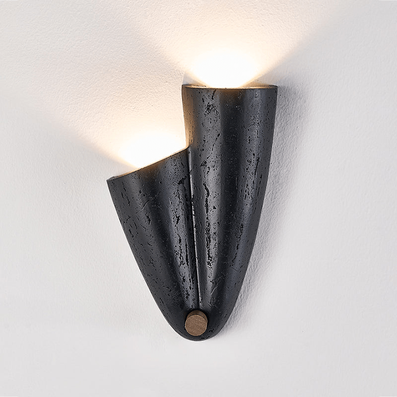 Kora aplique de pared moderno negro travertino