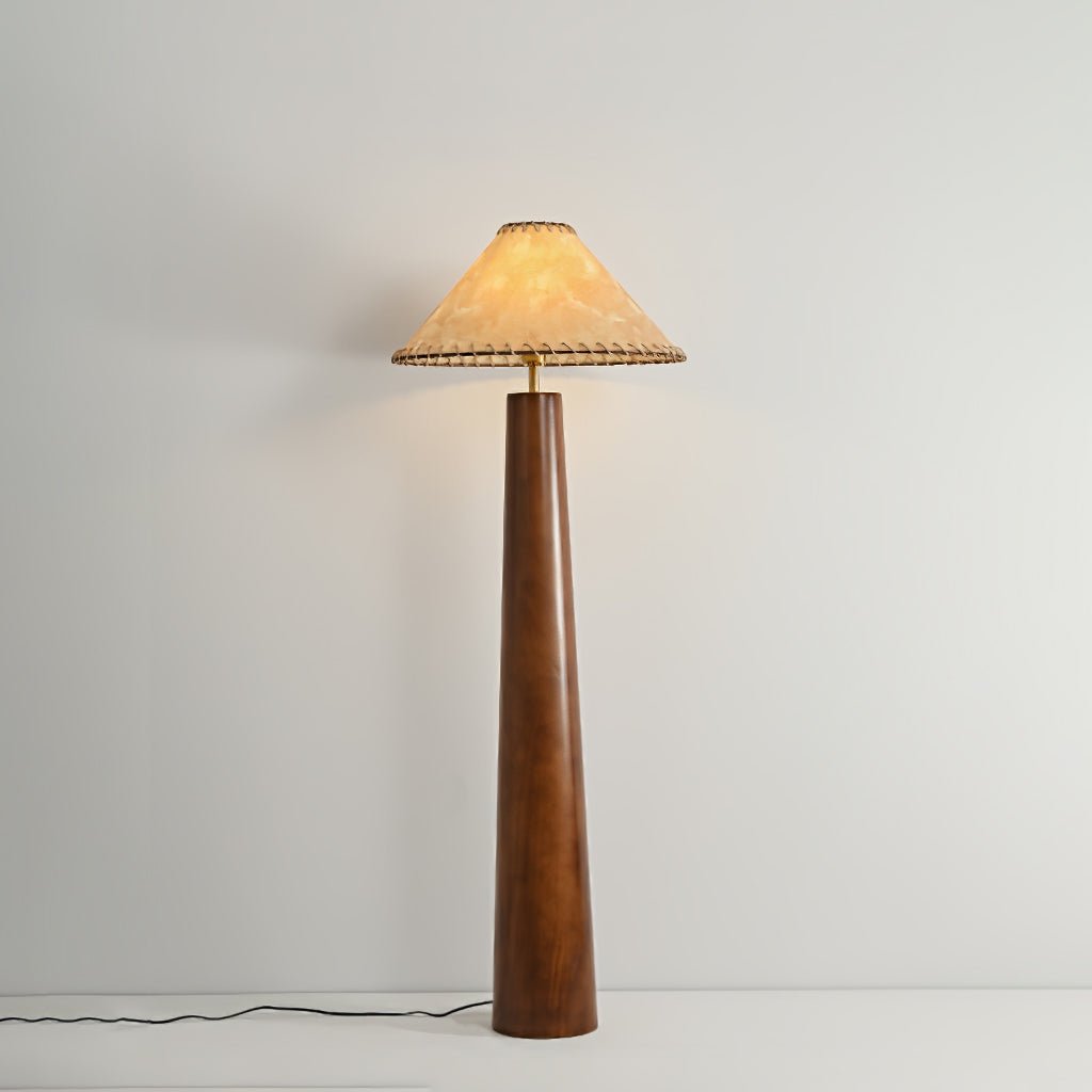 Syleelia lámpara de pie de madera de caucho