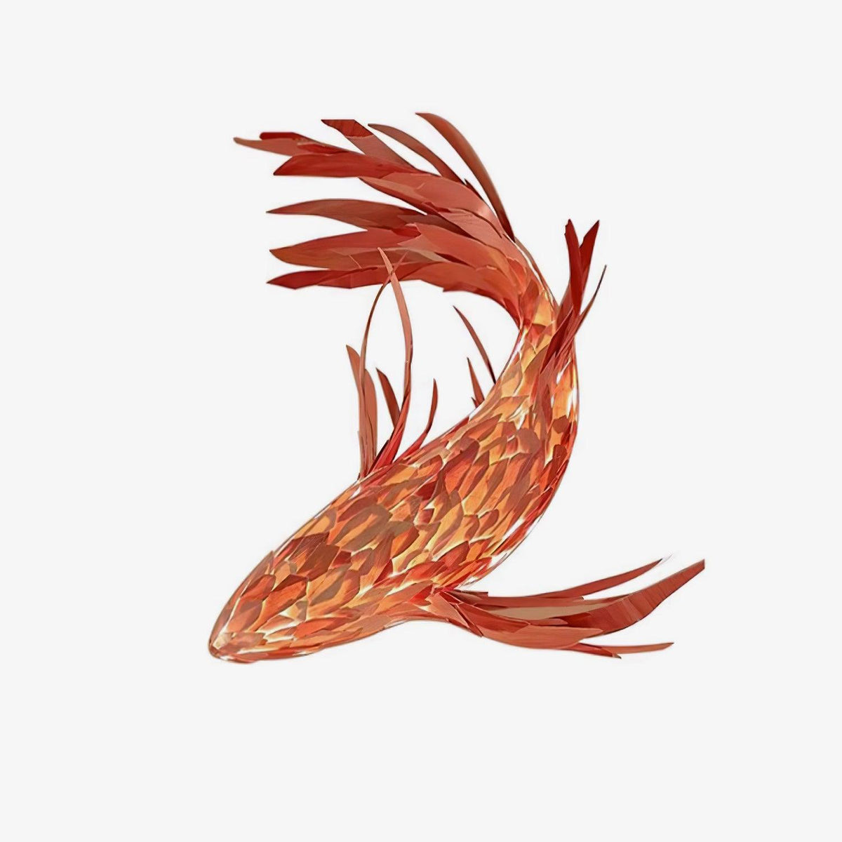 Aureline Crimson Swirl Koi lámpara de araña