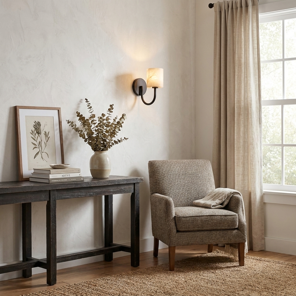 Sedgewick Aplique de pared de alabastro