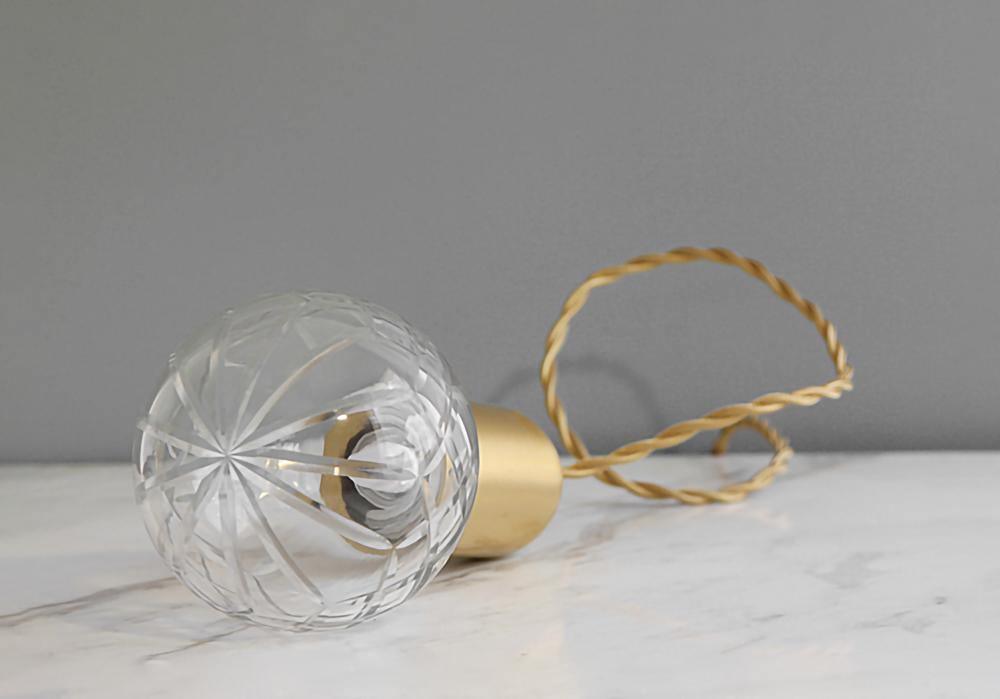Selanielle lámpara colgante con bombilla de cristal