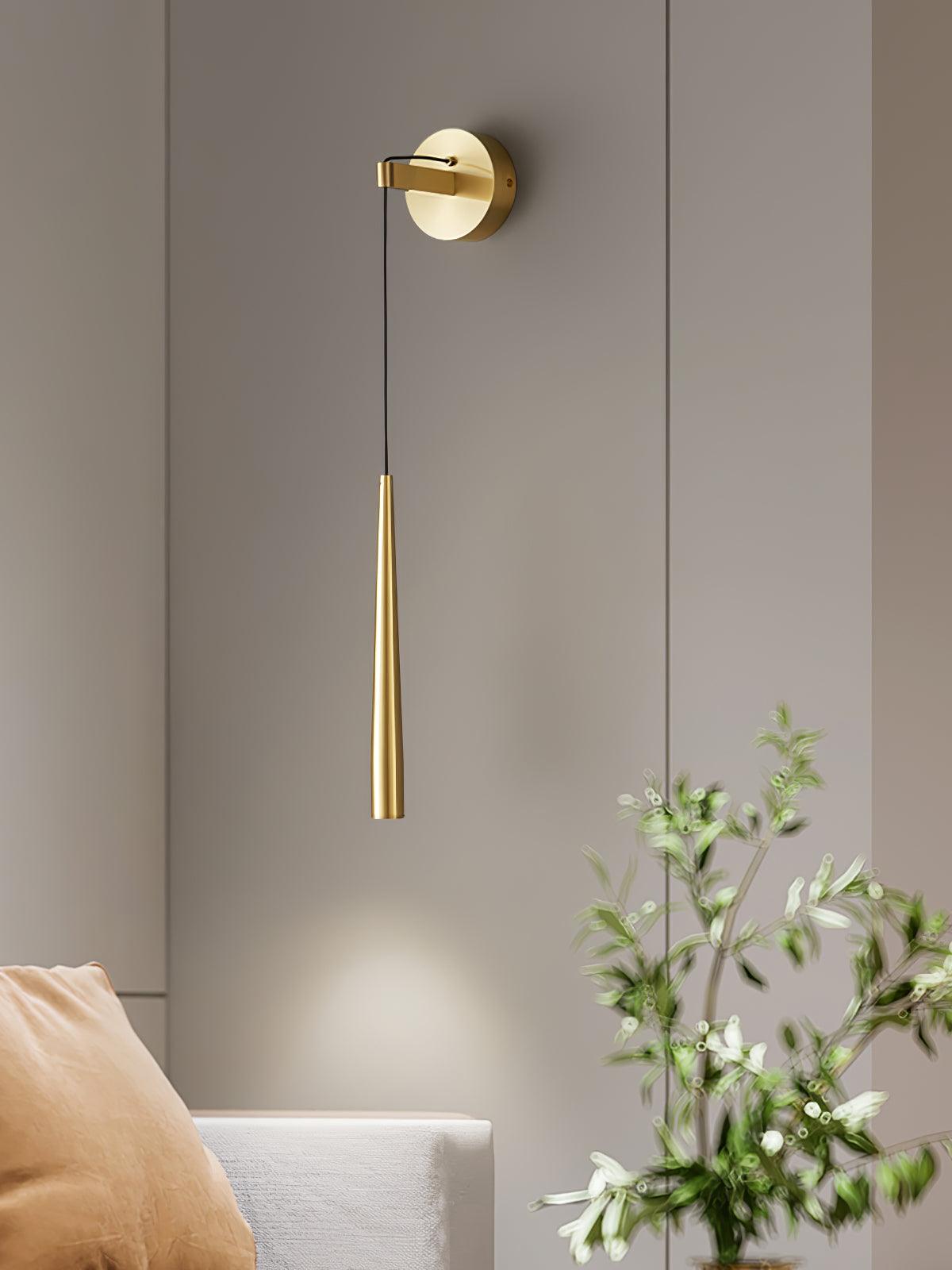 Dava aplique de pared moderno minimalista cónico de cristal