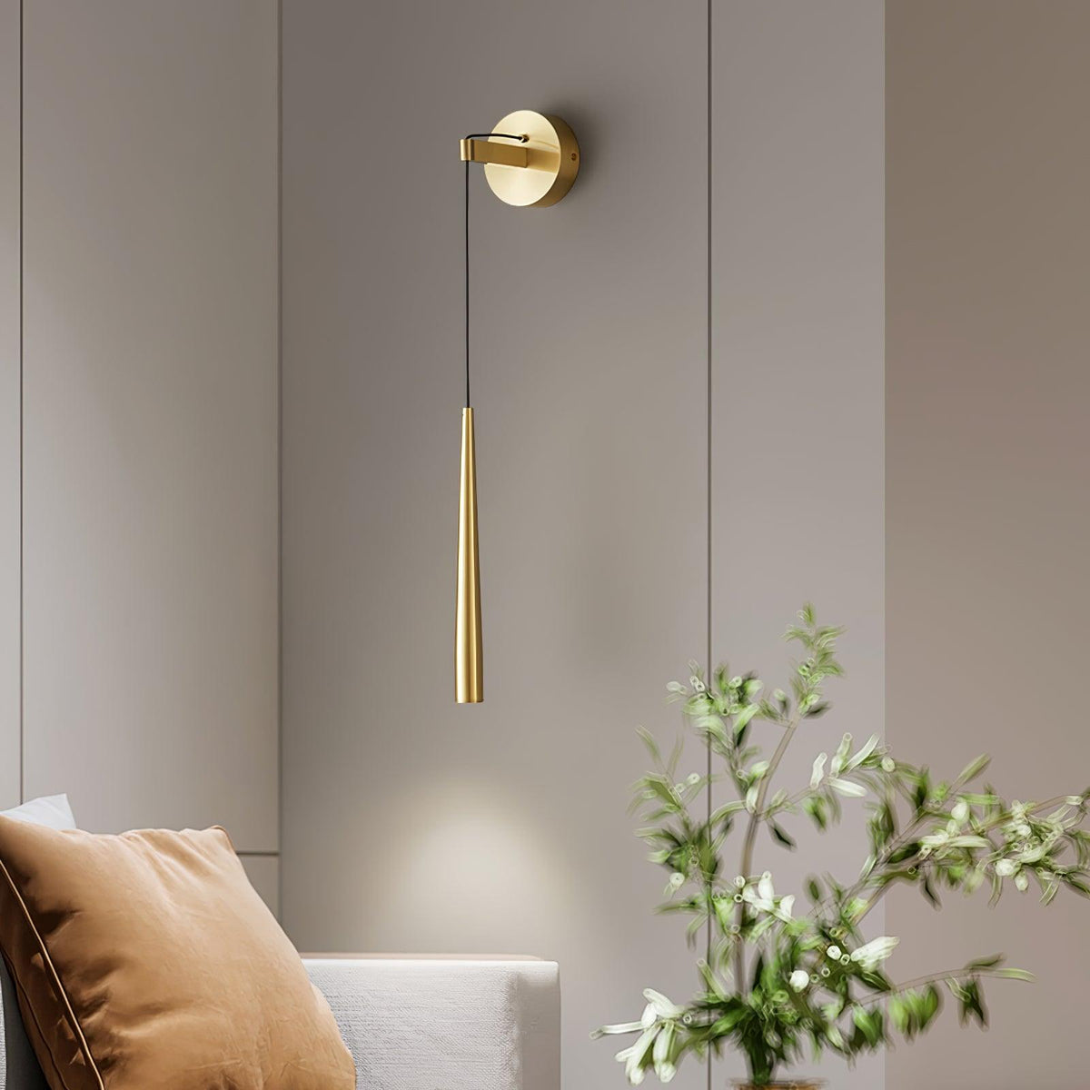 Dava aplique de pared moderno minimalista cónico de cristal