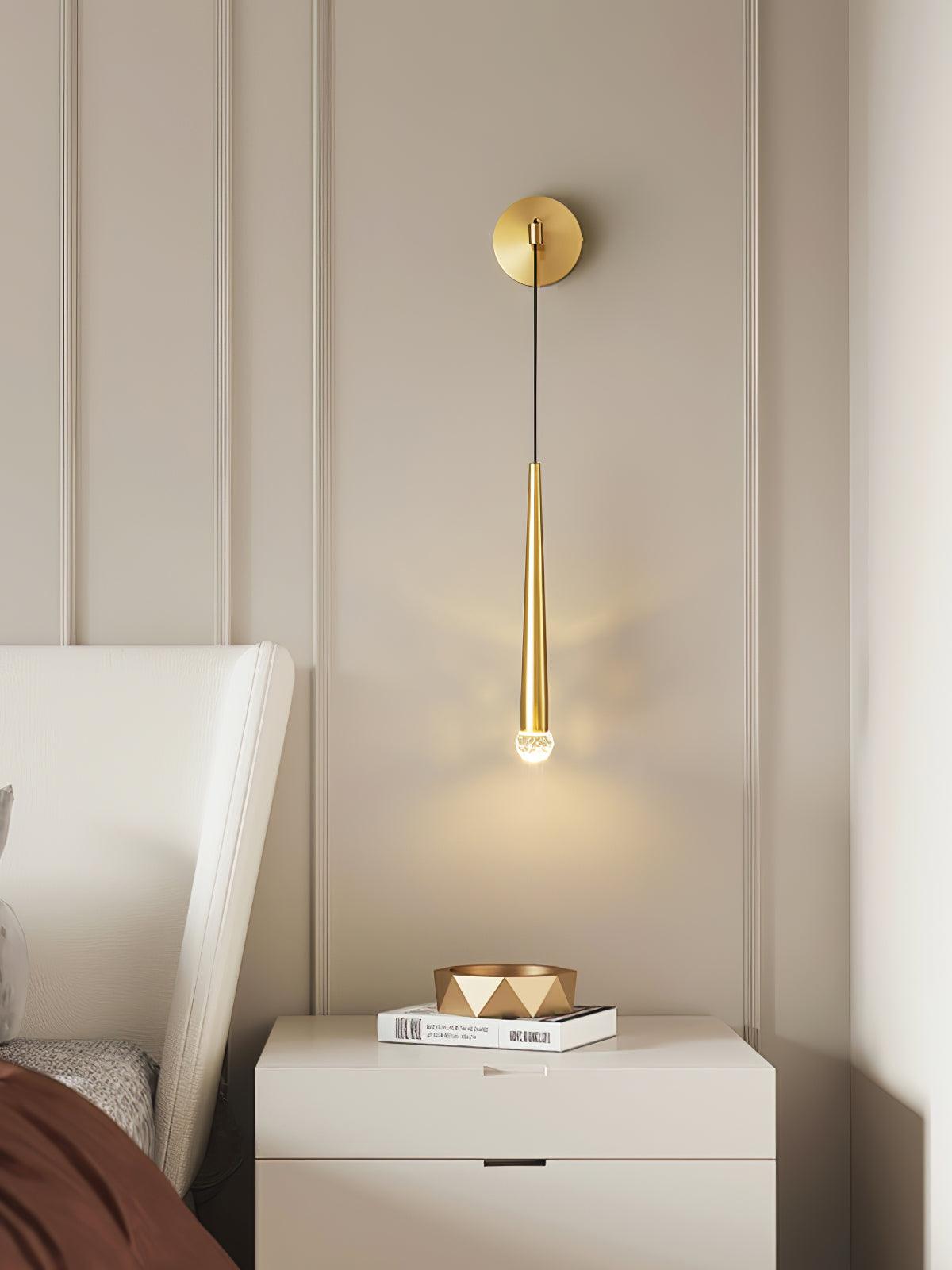Dava aplique de pared moderno minimalista cónico de cristal