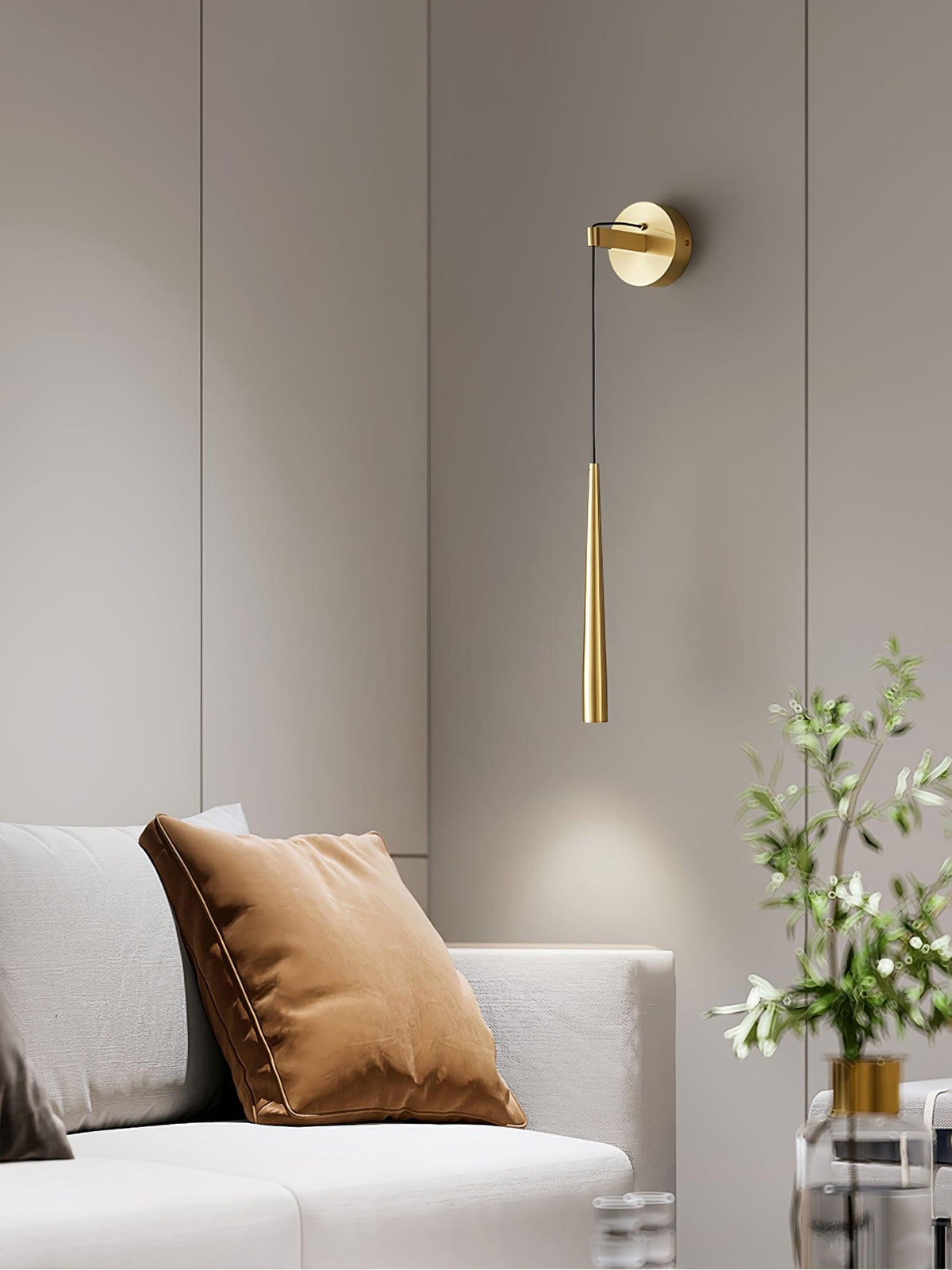 Dava aplique de pared moderno minimalista cónico de cristal
