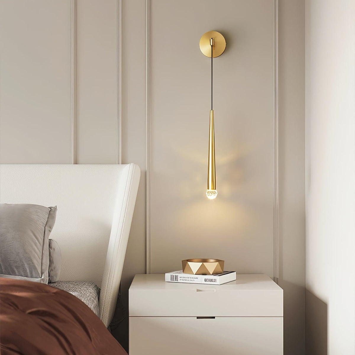 Dava aplique de pared moderno minimalista cónico de cristal