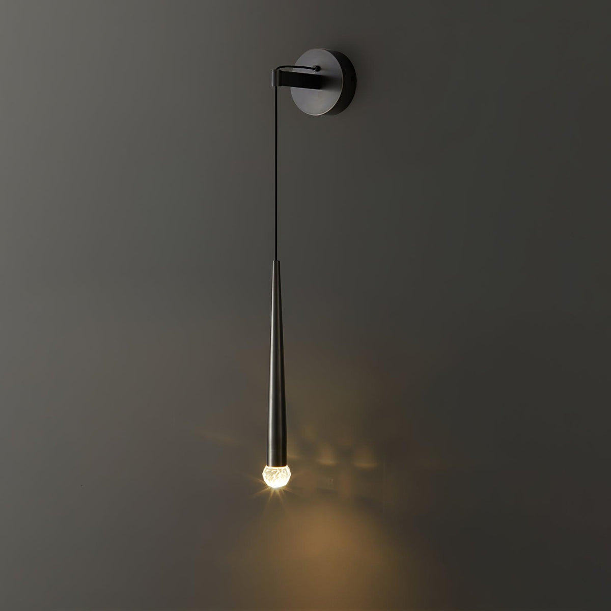 Dava aplique de pared moderno minimalista cónico de cristal