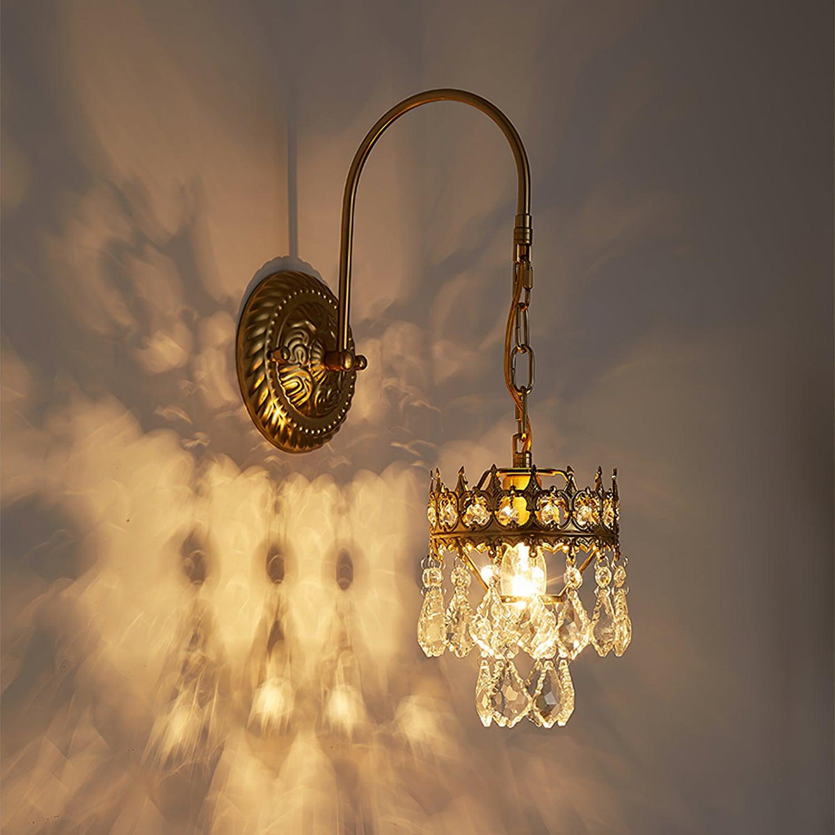Ivmarila aplique de pared Corona de Arte nórdico en cristal
