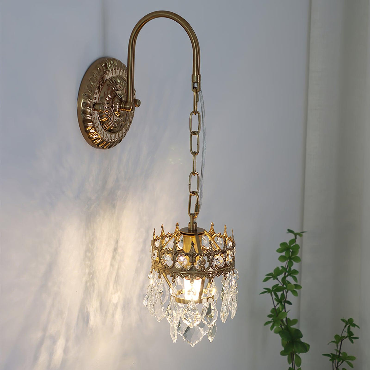 Ivmarila aplique de pared Corona de Arte nórdico en cristal