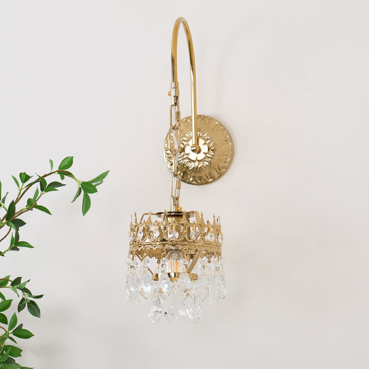 Ivmarila aplique de pared Corona de Arte nórdico en cristal