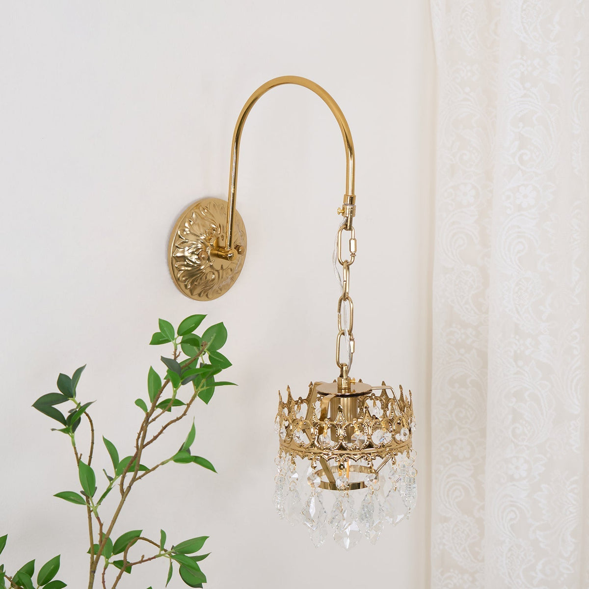 Ivmarila aplique de pared Corona de Arte nórdico en cristal