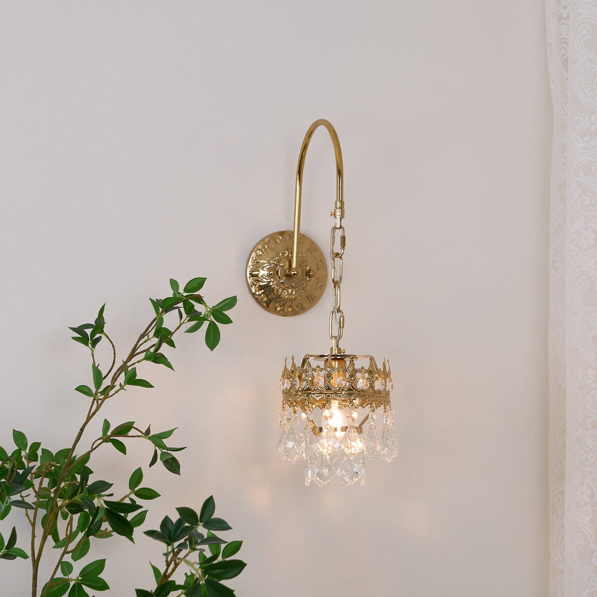 Ivmarila aplique de pared Corona de Arte nórdico en cristal