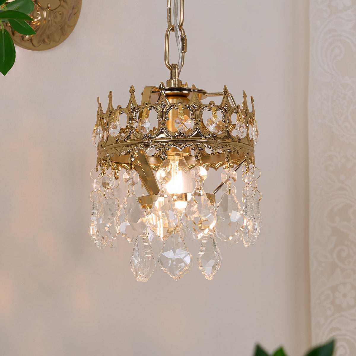 Ivmarila aplique de pared Corona de Arte nórdico en cristal
