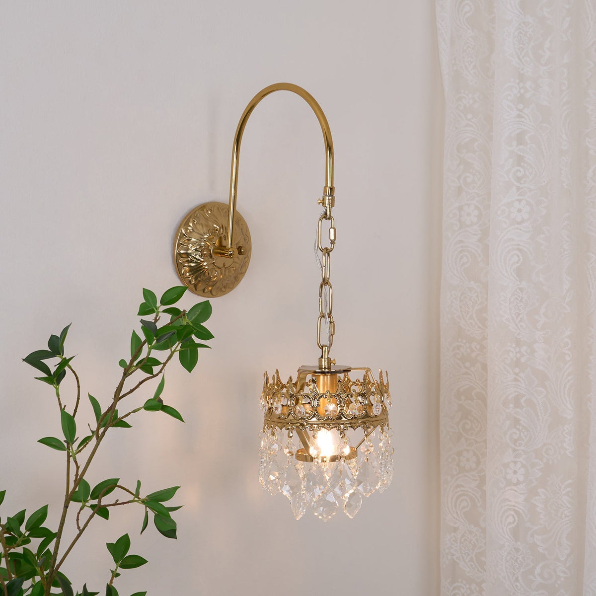 Ivmarila aplique de pared Corona de Arte nórdico en cristal